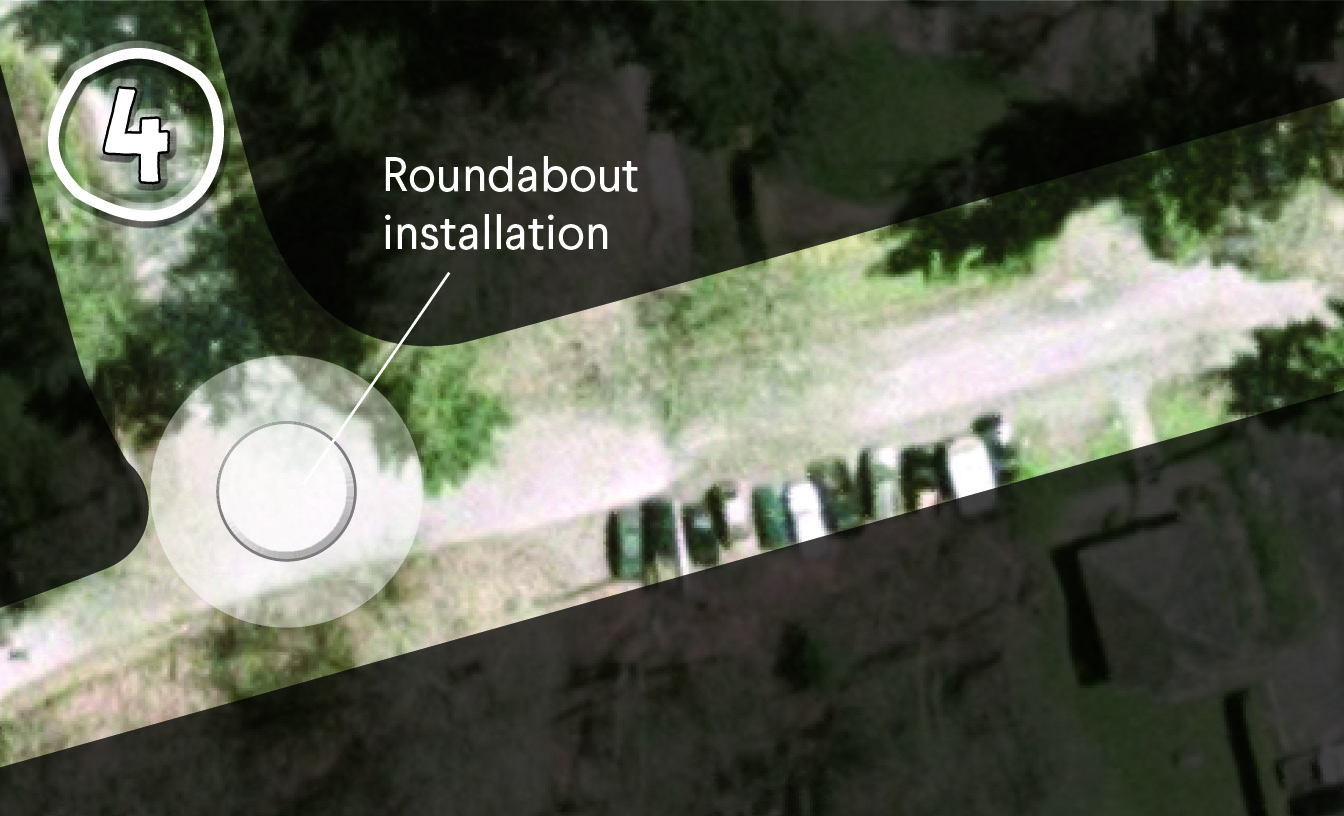 Installation of a roundabout